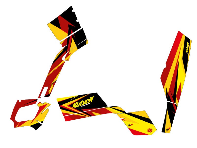 CAN AM OUTLANDER 400 MAX ATV STAGE GRAPHIC KIT YELLOW RED