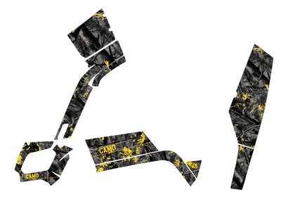 CAN AM OUTLANDER 400 XTP ATV CAMO GRAPHIC KIT BLACK YELLOW