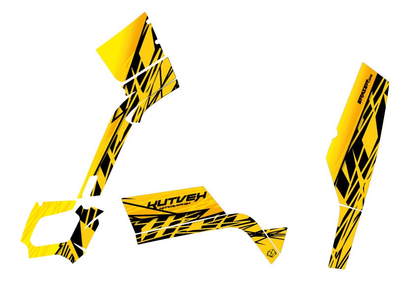 Chargez l&#39;image dans la visionneuse de la galerie, CAN AM OUTLANDER 400 XTP ATV ERASER GRAPHIC KIT YELLOW
