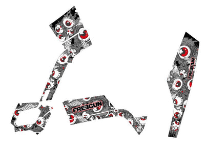 CAN AM OUTLANDER 400 XTP ATV FREEGUN EYED GRAPHIC KIT GREY RED
