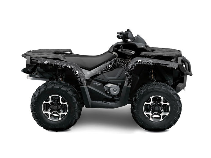 CAN AM OUTLANDER 500-650-800 MAX ATV ZOMBIES DARK GRAPHIC KIT BLACK