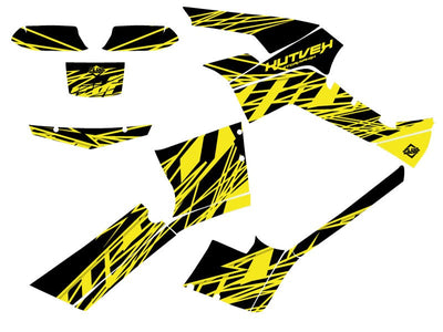 CAN AM OUTLANDER 500-650-800 XTP ATV ERASER FLUO GRAPHIC KIT YELLOW