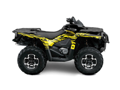 CAN AM OUTLANDER 500-650-800 XTP ATV ERASER FLUO GRAPHIC KIT YELLOW