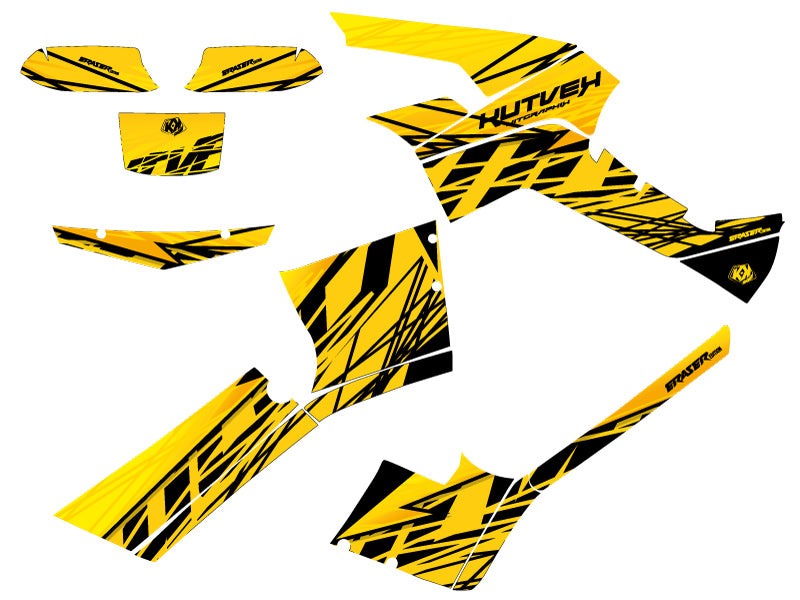 Load image into Gallery viewer, CAN AM OUTLANDER 500-650-800 XTP ATV ERASER GRAPHIC KIT YELLOW
