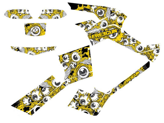 CAN-AM-OUTLANDER-500-650-800-XTP-ATV-FREEGUN-EYED-GRAPHIC-KIT-YELLOW