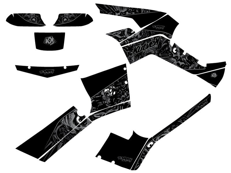 CAN AM OUTLANDER 500-650-800 XTP ATV ZOMBIES DARK GRAPHIC KIT BLACK