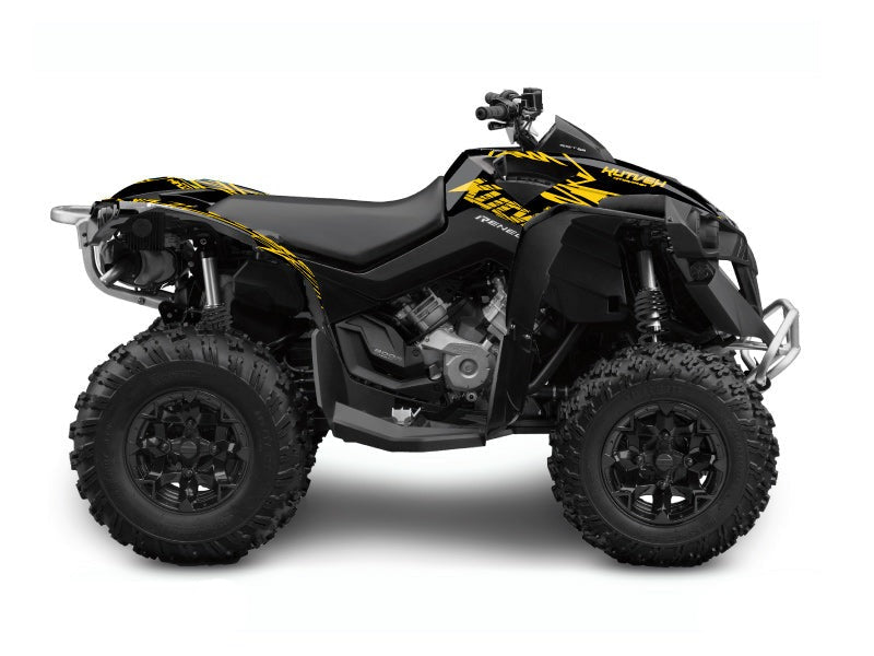 Chargez l&#39;image dans la visionneuse de la galerie, CAN AM RENEGADE ATV ERASER GRAPHIC KIT YELLOW BLACK
