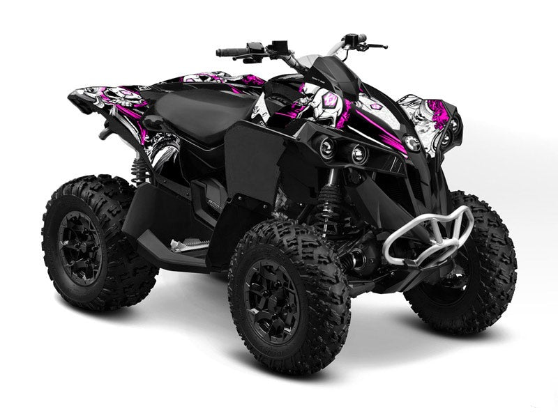 Laden Sie das Bild in Galerie -Viewer, CAN AM RENEGADE ATV TRASH GRAPHIC KIT BLACK PINK
