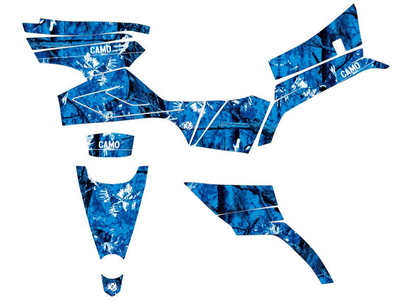 Chargez l&#39;image dans la visionneuse de la galerie, CF MOTO CFORCE 450 S ATV CAMO GRAPHIC KIT BLUE
