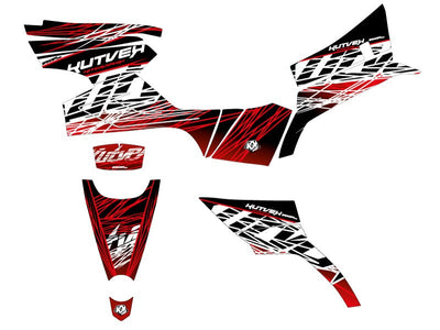 CF MOTO CFORCE 450 S ATV ERASER GRAPHIC KIT RED WHITE