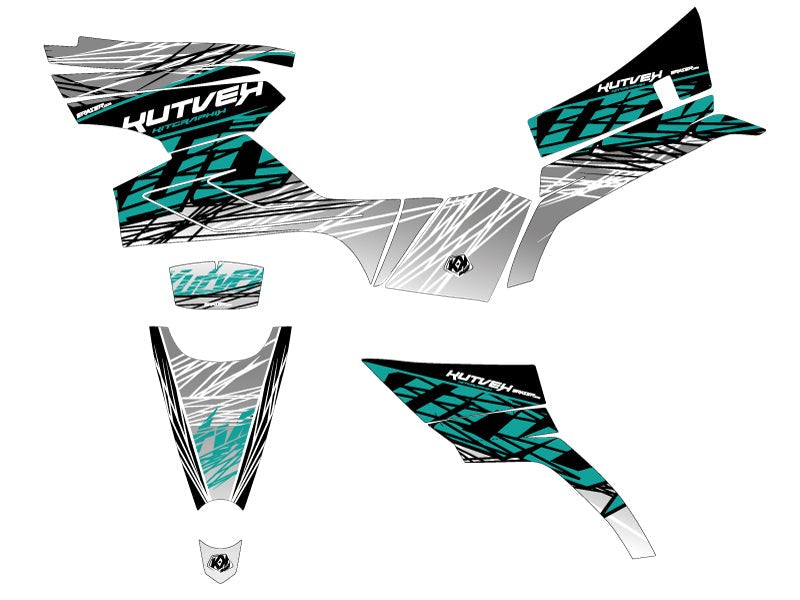CF MOTO CFORCE 520 S ATV ERASER GRAPHIC KIT GREY