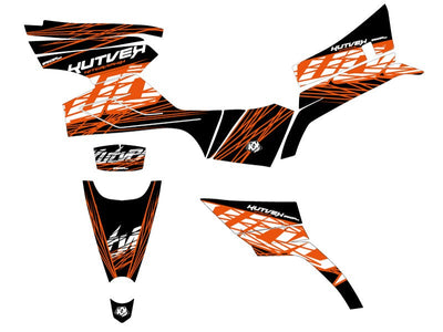 CF MOTO CFORCE 520 S ATV ERASER GRAPHIC KIT ORANGE BLACK