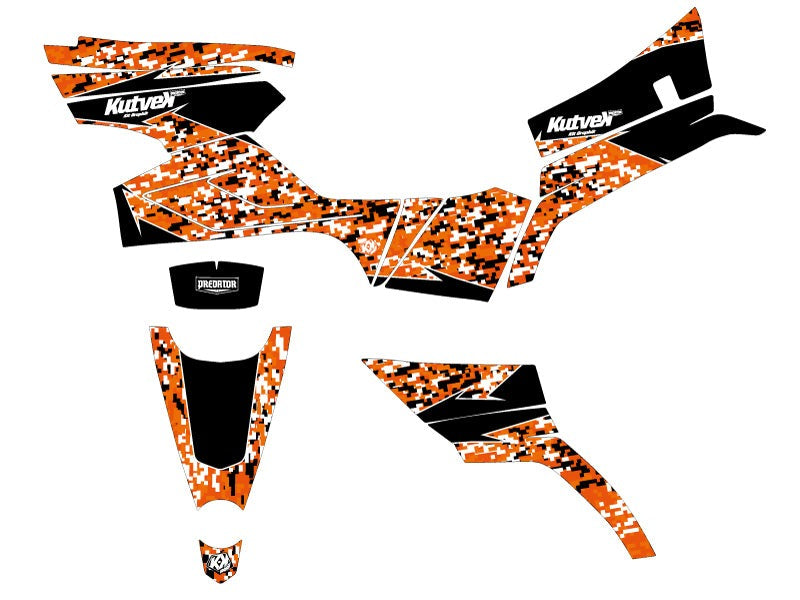 CF MOTO CFORCE 520 S ATV PREDATOR GRAPHIC KIT BLACK ORANGE