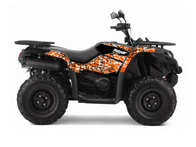 CF MOTO CFORCE 520 S ATV PREDATOR GRAPHIC KIT BLACK ORANGE