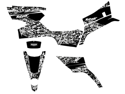 CF MOTO CFORCE 520 S ATV PREDATOR GRAPHIC KIT BLACK