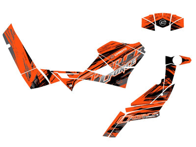 CF MOTO CFORCE 600 ATV BRUSH GRAPHIC KIT ORANGE