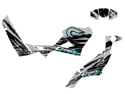 CF MOTO CFORCE 600 ATV SPLATTER GRAPHIC KIT GREY