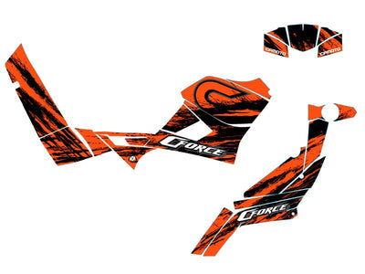 CF MOTO CFORCE 600 ATV SPLATTER GRAPHIC KIT ORANGE