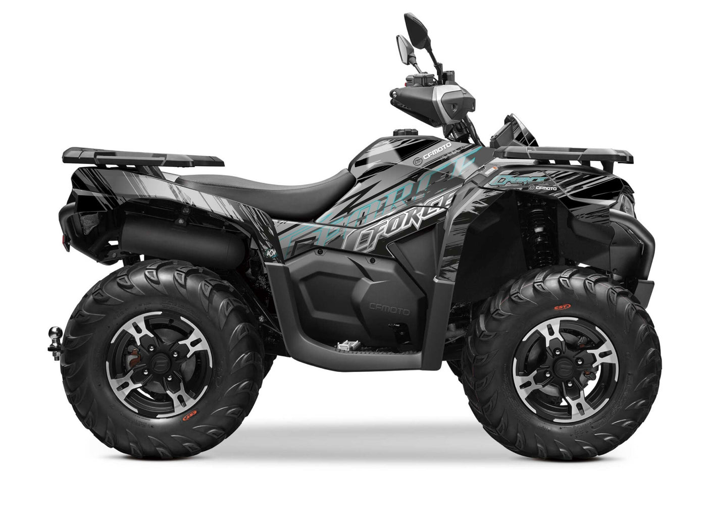 CF MOTO CFORCE 625 ATV BRUSH GRAPHIC KIT GREY
