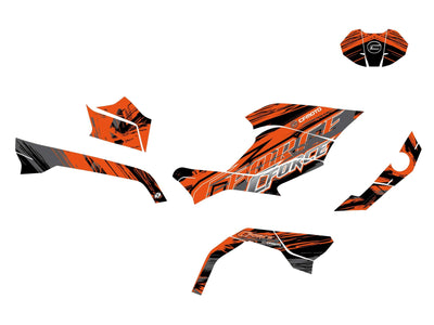 CF MOTO CFORCE 625 ATV BRUSH GRAPHIC KIT ORANGE