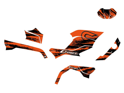 CF MOTO CFORCE 625 ATV SPLATTER GRAPHIC KIT ORANGE