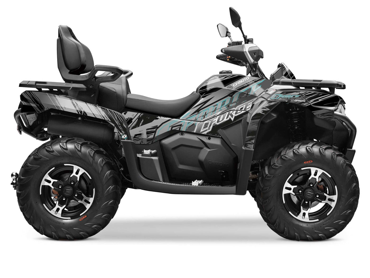 CF MOTO CFORCE 625 TOURING ATV BRUSH GRAPHIC KIT GREY