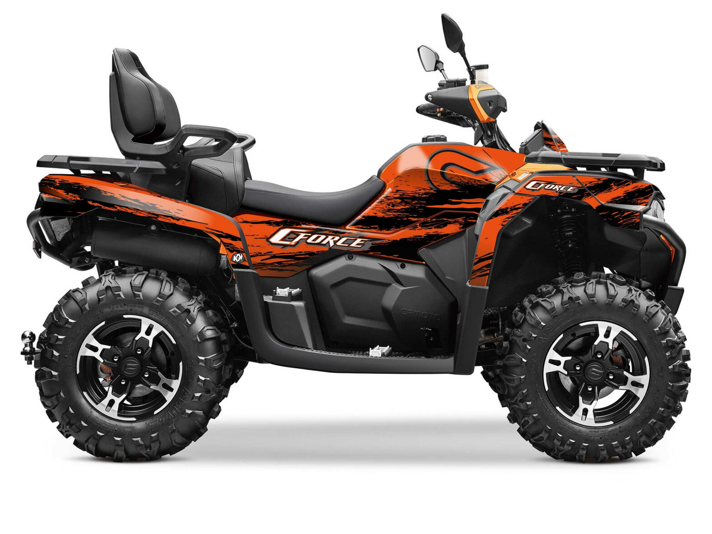 CF MOTO CFORCE 625 TOURING ATV SPLATTER GRAPHIC KIT ORANGE