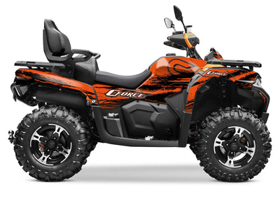 CF MOTO CFORCE 625 TOURING ATV SPLATTER GRAPHIC KIT ORANGE