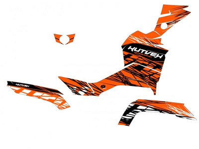 CF MOTO CFORCE 800 XC ATV ERASER GRAPHIC KIT ORANGE BLACK