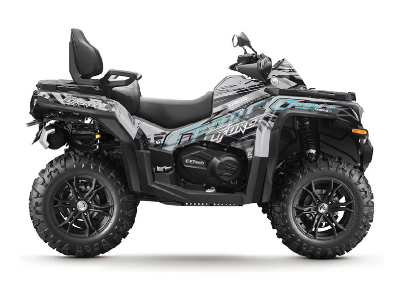 Chargez l&#39;image dans la visionneuse de la galerie, CF MOTO CFORCE 850 XC ATV BRUSH GRAPHIC KIT GREY FULL
