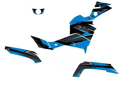 CF MOTO CFORCE 850 XC ATV STAGE GRAPHIC KIT BLUE BLACK