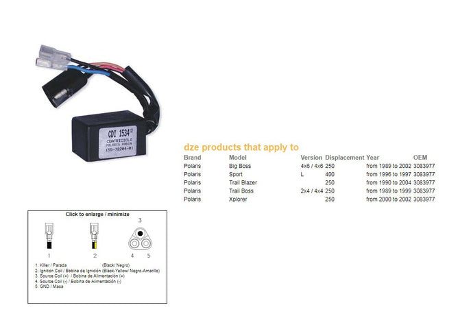 DZE-IGNITION-MODULE-CDI-POLARIS-250-89-04-400-SPORT-96-97