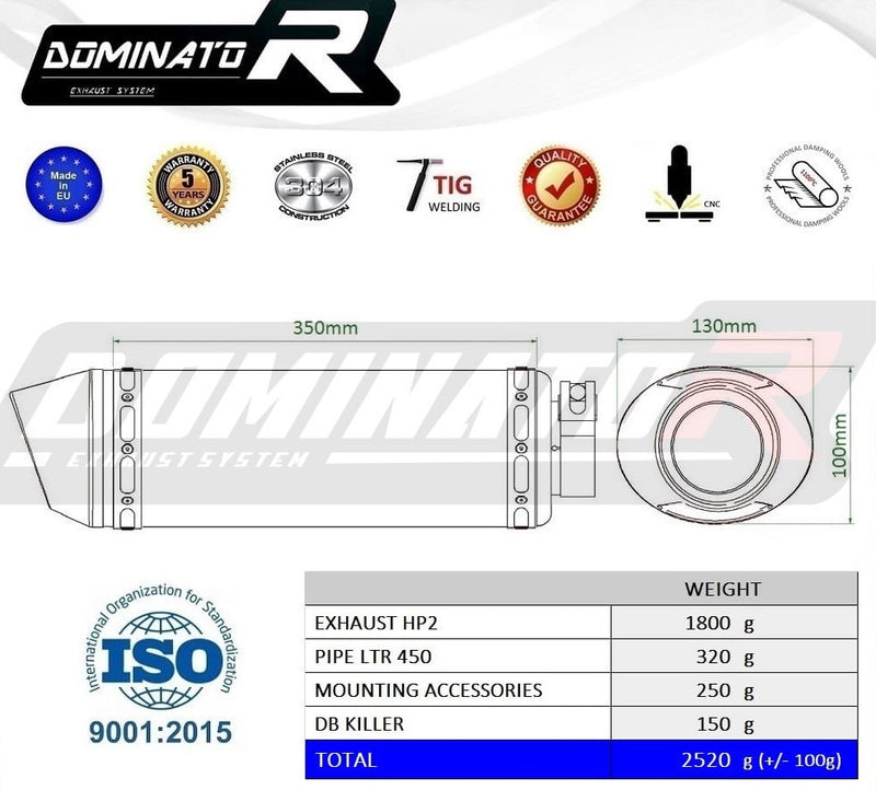 Laden Sie das Bild in Galerie -Viewer, Suzuki LTR 450 2006–2009 Auspuffschalldämpfer HP2 + DB Killer Medium
