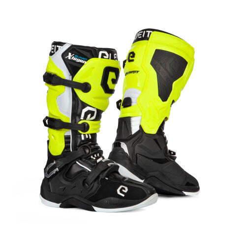 Load image into Gallery viewer, atv moto boots long ELEVEIT X LEGEND BLACK/FLUO YELLOW MX104-MASTER

