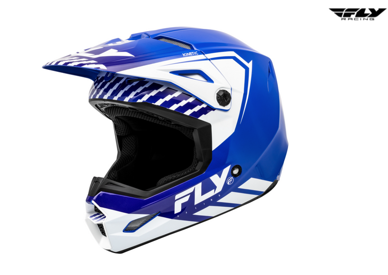 Load image into Gallery viewer, FLY RACING Kinetic Menace Helmet - Blue/White E73-8656
