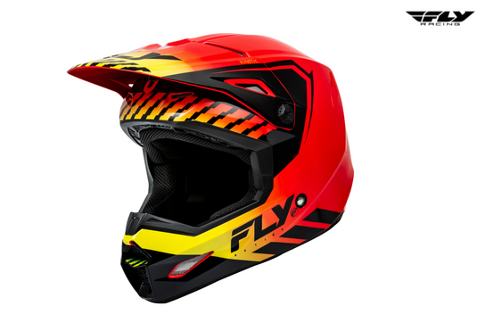 FLY RACING Kinetic Menace Helmet - Red/Black/Yellow E73-8658