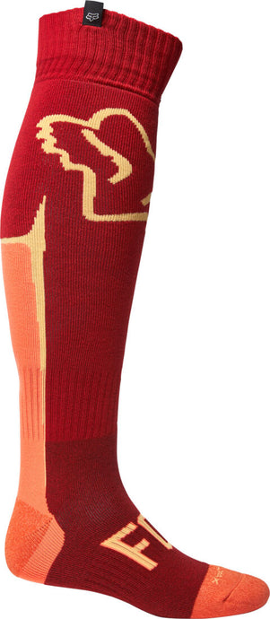 CHAUSSETTES FOX CNTRO COOLMAX THIN - ROUGE FLAMME MX22