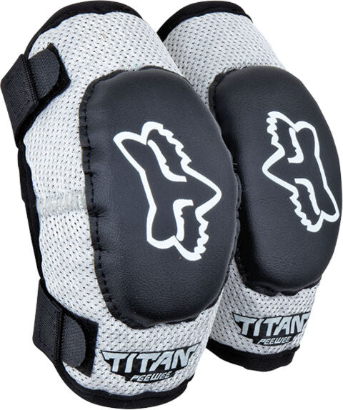 FOX PEEWEE TITAN YOUTH ELBOW - OS, BLACK/SILVER MX23