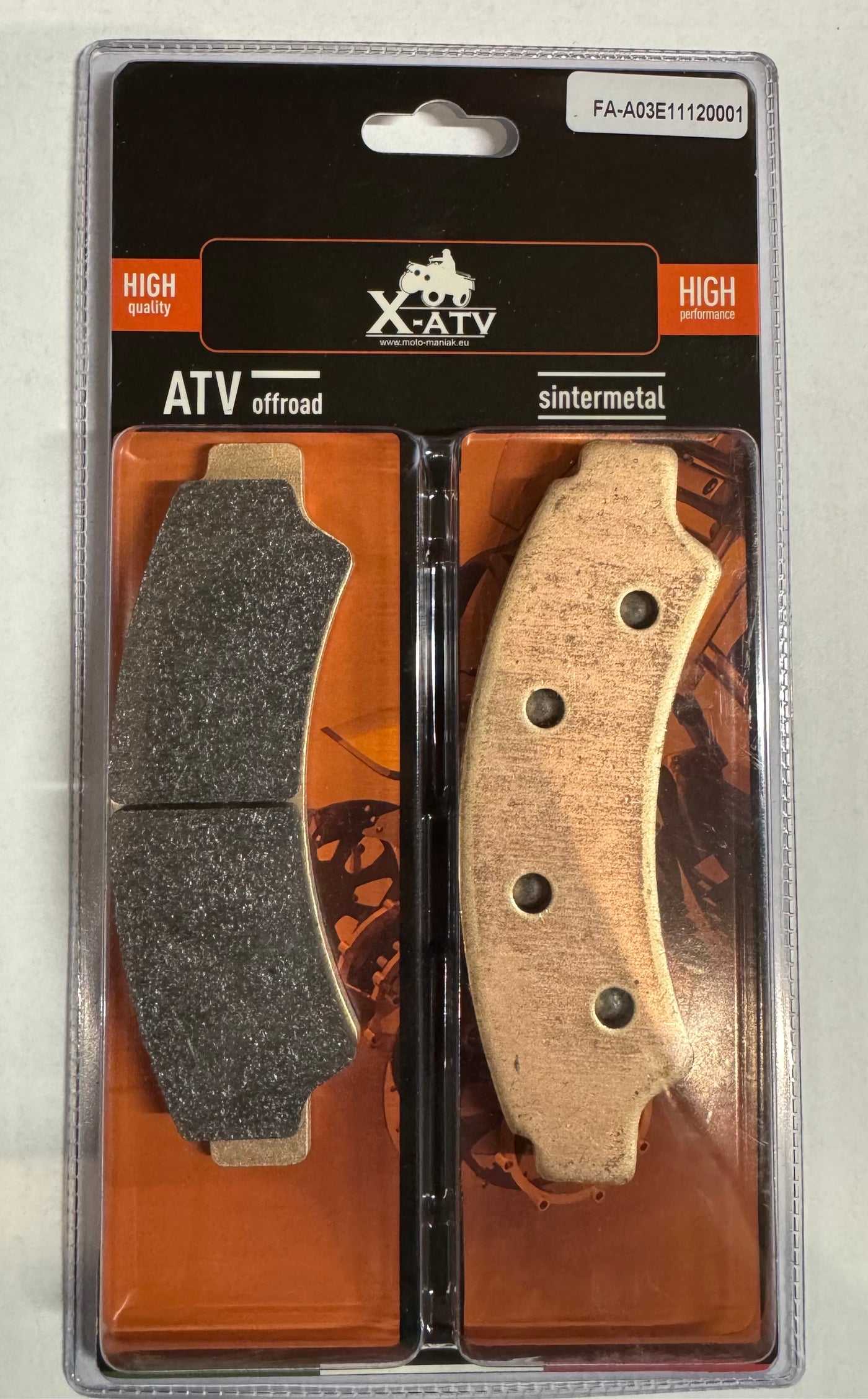 Front brake pads Segway Snarler AT5 AT6 AT10 A03E11120001