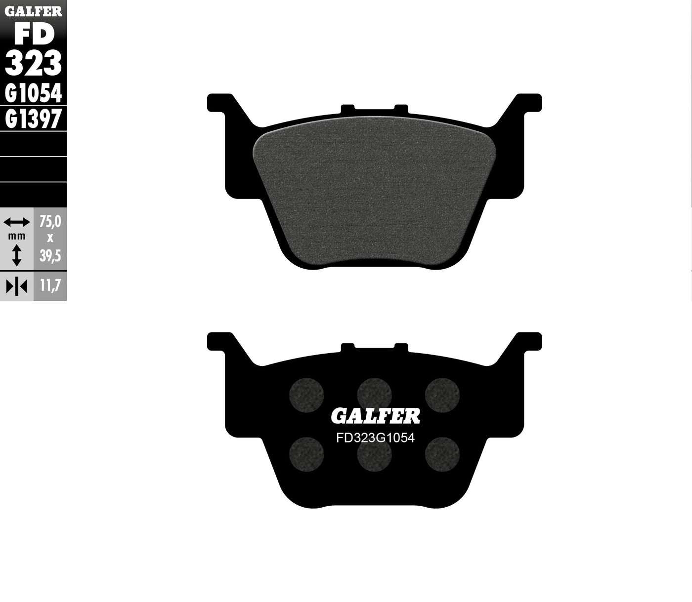 GALFER REAR LEFT BRAKE PADS KH373 HONDA TRX 420 450 500 650 680