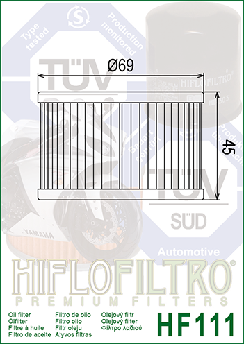 HIFLO OIL FILTER HONDA TRX 400-700 FOURTRAX HF111