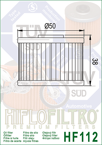HIFLO OIL FILTER KAWASAKI KFX450R HF112