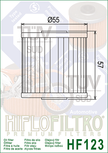 HIFLO OIL FILTER KAWASAKI KLT KLF KST 200 250 300 HF123