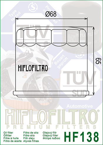 HIFLO OIL FILTER ARCTIC CAT 400 500 HF138