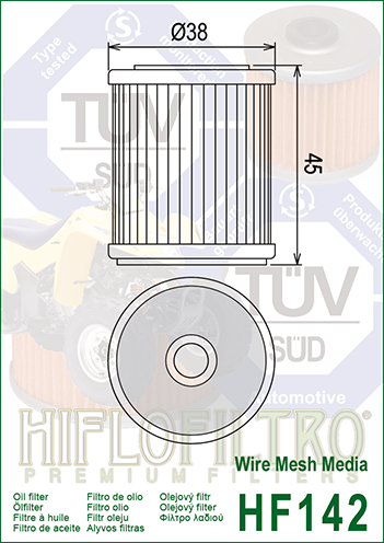 ÖLFILTER YAMAHA YFM350 RAPTOR WARRIOR HF142