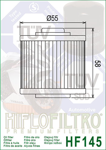 HIFLO-ÖLFILTER YAMAHA YFM700 RAPTOR HF145