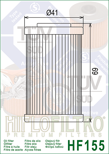 HIFLO OIL FILTER KTM XC450 XC525 ATV QUAD HF155 (1ST)