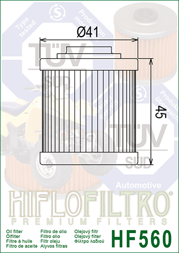OIL FILTER CAN-AM DS450 X/EFI/XXC HF560