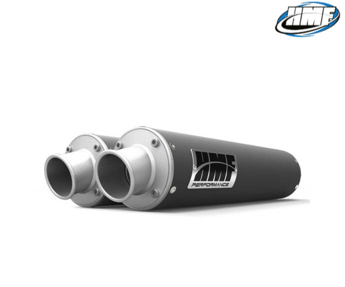 HMF Dual Performance Series Silencer - Gun Metal/Turn Down Polaris RZR 1000 35605638771