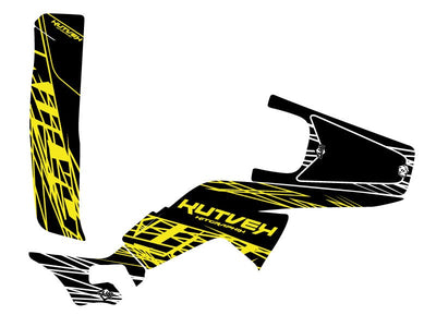 HONDA 250 TRX R ATV ERASER FLUO GRAPHIC KIT YELLOW